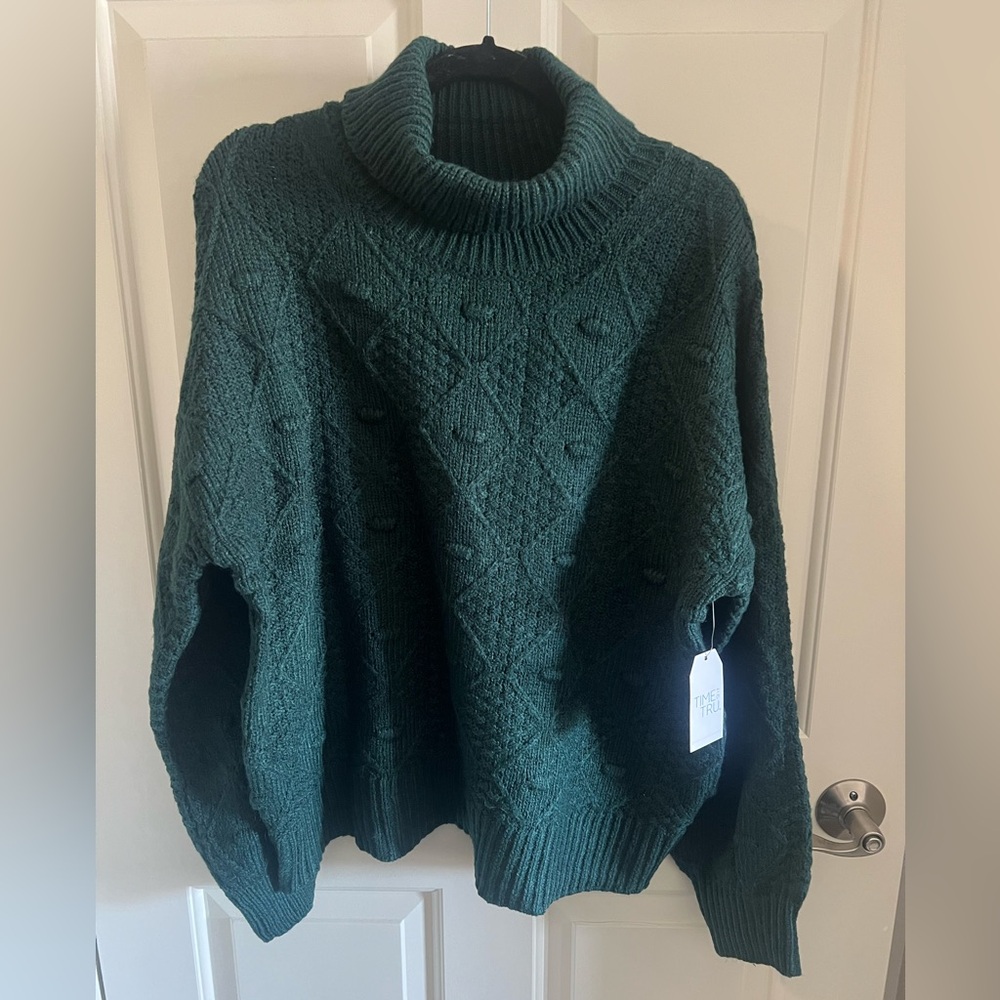 Forest Green Turtleneck Sweater NWT XL